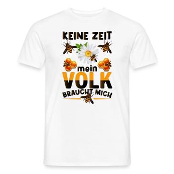 Keine Zeit Mein Volk Braucht Mich - Männer T-Shirt - Weiß - Vorne - AI Model Male 178 dark (178cm)
