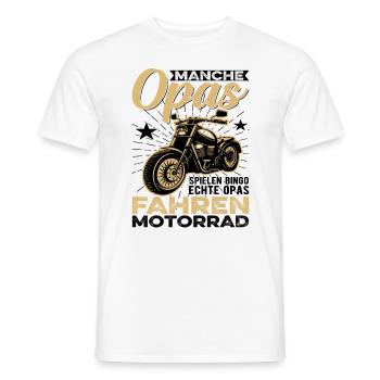 Motorradgeschenk Für Einen Motorrad Fahrenden Groß - Männer T-Shirt - Weiß - Vorne - AI Model Male 178 dark (178cm)