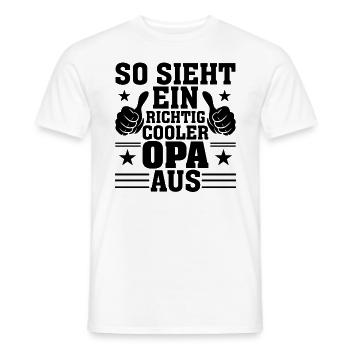 So Sieht Ein Richtig Cooler Opa Aus - Männer T-Shirt - Weiß - Vorne - AI Model Male 178 dark (178cm)