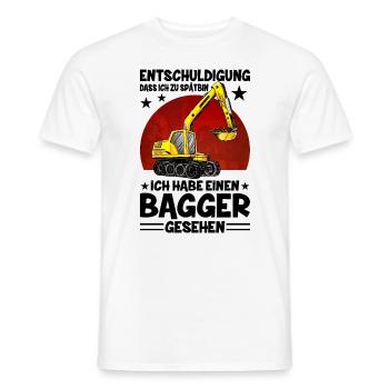 Entschuldigung Dass Ich Zu Spät Bin Bagger - Männer T-Shirt - Weiß - Vorne - AI Model Male 178 dark (178cm)