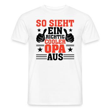 So Sieht Ein Richtig Cooler Opa Aus - Männer T-Shirt - Weiß - Vorne - AI Model Male 178 dark (178cm)