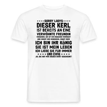Paar Freund Sorry Ladys Dieser Kerl Ehemann - Männer T-Shirt - Weiß - Vorne - AI Model Male 178 dark (178cm)