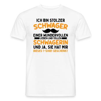 Stolzer Schwager - Männer T-Shirt - Weiß - Vorne - AI Model Male 178 dark (178cm)