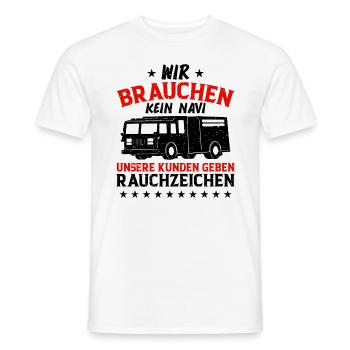 Wir Brauchen Kein Navi - Männer T-Shirt - Weiß - Vorne - AI Model Male 178 dark (178cm)