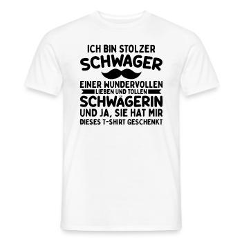 Stolzer Schwager - Männer T-Shirt - Weiß - Vorne - AI Model Male 178 dark (178cm)