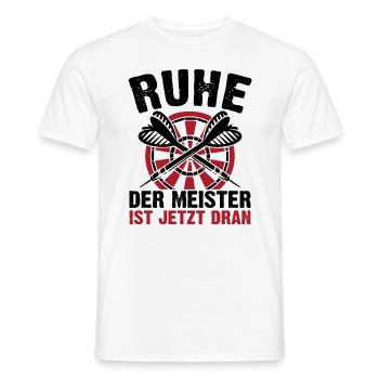 Ruhe Der Meister Ist Jetzt Dran - Männer T-Shirt - Weiß - Vorne - AI Model Male 178 dark (178cm)
