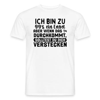Ich Bin Fast Ein Engel - Männer T-Shirt - Weiß - Vorne - AI Model Male 178 dark (178cm)