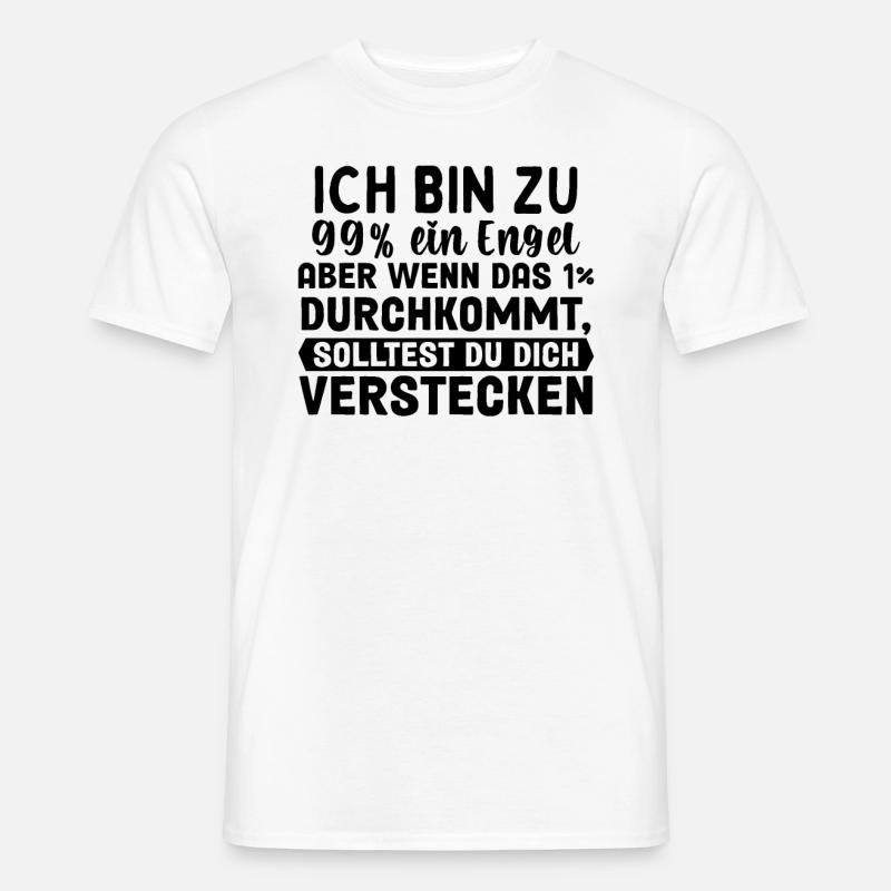 Ich Bin Fast Ein Engel - Männer T-Shirt - Weiß