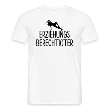 BDSM Gag Fetish Educational Gift - Männer T-Shirt - Weiß - Vorne - AI Model Male 178 dark (178cm)