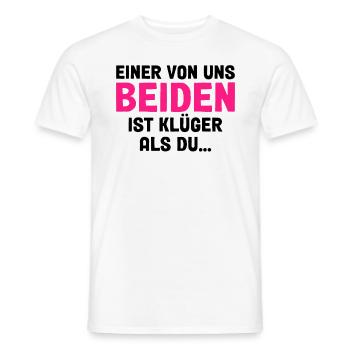 Einer Von Uns Beiden Ist Klüger Als Du - Männer T-Shirt - Weiß - Vorne - AI Model Male 178 dark (178cm)