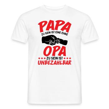 Papa Zu Sein Ist Eine Ehre Opa Zu Sein Unbezahlbar - Männer T-Shirt - Weiß - Vorne - AI Model Male 178 dark (178cm)