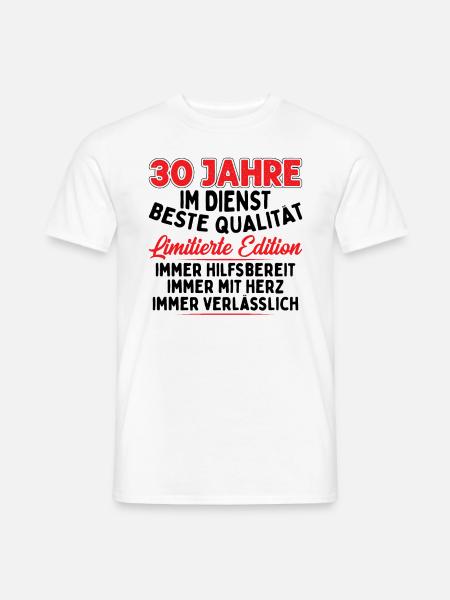 30 Jahre Im Dienst - Männer T-Shirt - Weiß