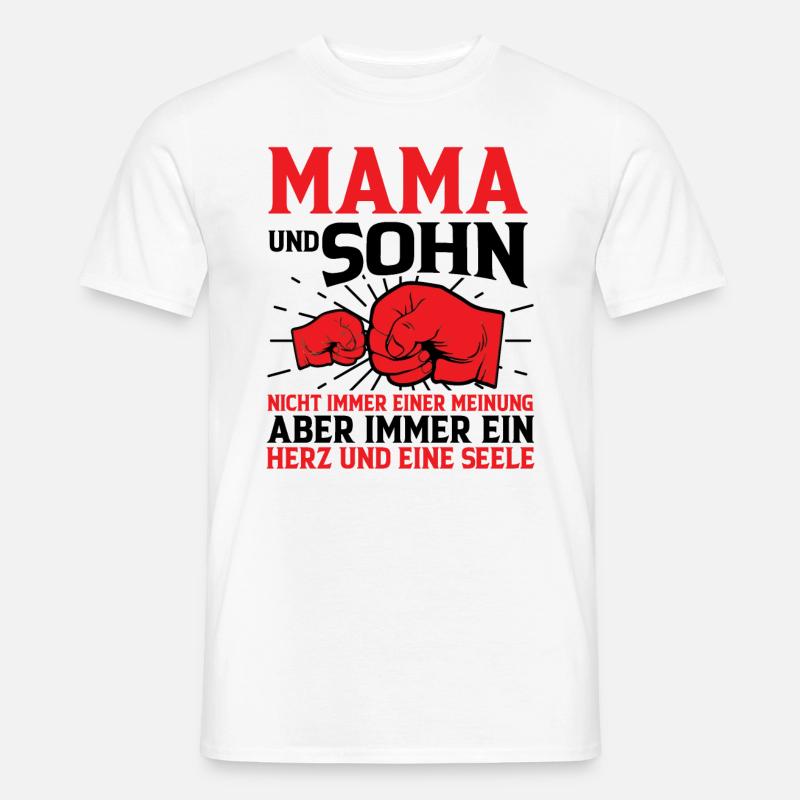 Mama Und Sohn - Männer T-Shirt - Weiß