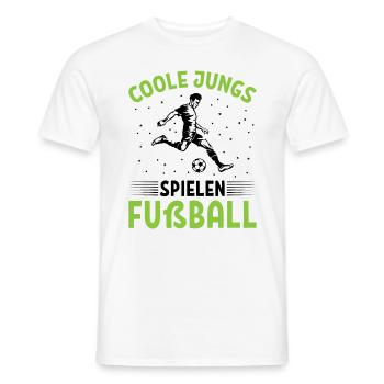 Coole Jungs Spielen Fußball - Männer T-Shirt - Weiß - Vorne - AI Model Male 178 dark (178cm)