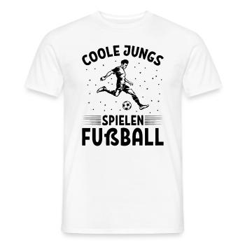 Coole Jungs Spielen Fußball - Männer T-Shirt - Weiß - Vorne - AI Model Male 178 dark (178cm)