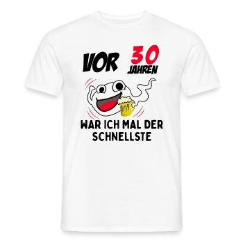 Vor 30 Jahren war ich mal der Fastelste - Männer T-Shirt - Weiß - Vorne - AI Model Male 178 dark (178cm)