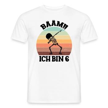 Children's Dabbing Birthday Shirt 6 Years Boys - Männer T-Shirt - Weiß - Vorne - AI Model Male 178 dark (178cm)