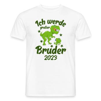 Ich Werde Großer Bruder 2023 - Männer T-Shirt - Weiß - Vorne - AI Model Male 178 dark (178cm)