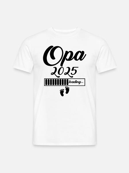 Opa 2025 - Männer T-Shirt - Weiß