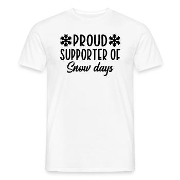 stolzer Unterstützer der Schneetage - Männer T-Shirt - Weiß - Vorne - AI Model Male 178 dark (178cm)