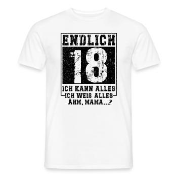 18th Birthday Boy Girl 18 Years Funny Gift - Männer T-Shirt - Weiß - Vorne - AI Model Male 178 dark (178cm)
