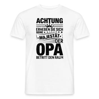 Achtung Erheben Sich Sein Majestät Der Opa - Männer T-Shirt - Weiß - Vorne - AI Model Male 178 dark (178cm)