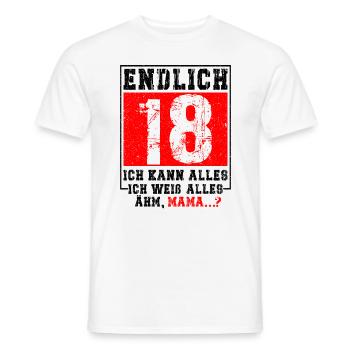 18th Birthday Boy Girl 18 Years Funny Gift - Männer T-Shirt - Weiß - Vorne - AI Model Male 178 dark (178cm)