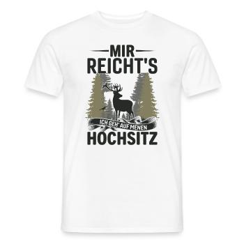 Mir Reicht's Ich Geh Menen Hochsitz - Männer T-Shirt - Weiß - Vorne - AI Model Male 178 dark (178cm)