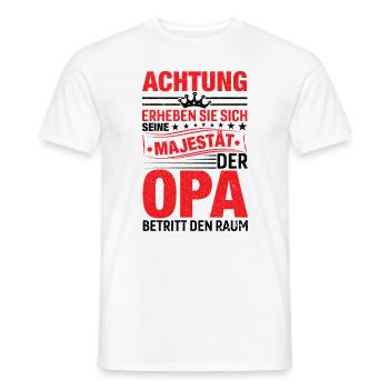 Achtung Erheben Sich Sein Majestät Der Opa - Männer T-Shirt - Weiß - Vorne - AI Model Male 178 dark (178cm)