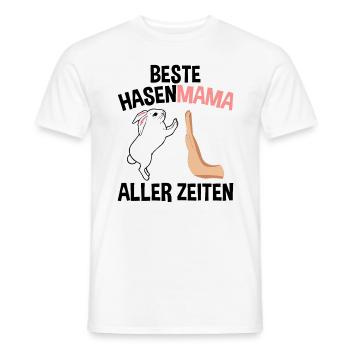 Beste Hasen Mama Aller Zeiten - Männer T-Shirt - Weiß - Vorne - AI Model Male 178 dark (178cm)