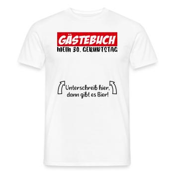 30th Birthday Man Woman 30 Years Decorative Funny - Männer T-Shirt - Weiß - Vorne - AI Model Male 178 dark (178cm)
