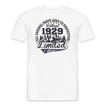Vintage 1929 Édition Limitée - T-shirt homme - blanc - Devant - AI Model Male 178 dark (178cm)