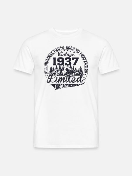 Vintage 1937 Toutes Pièces D'origine Cadeau Rétro - T-shirt homme - blanc