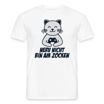 Nerv Nicht Bin Am Zocken - Männer T-Shirt - Weiß - Vorne - AI Model Male 178 dark (178cm)