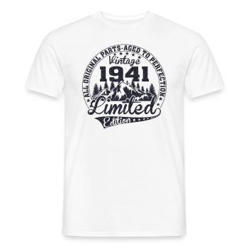 Born 1941 All original pieces Retro gift - Men's T-Shirt - white - Front - AI Model Male 178 dark (178cm)