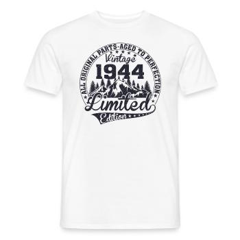 Born 1944 All original pieces Retro gift - Men's T-Shirt - white - Front - AI Model Male 178 dark (178cm)