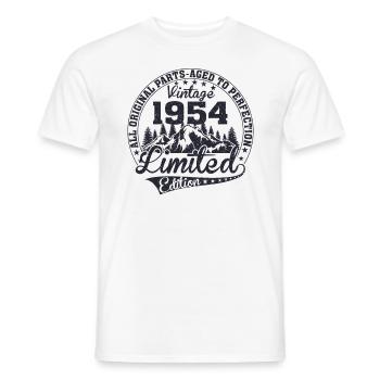 Born 1954 All original pieces Retro gift - Men's T-Shirt - white - Front - AI Model Male 178 dark (178cm)
