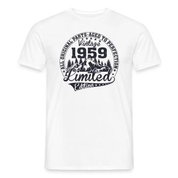 Vintage 1959 All original pieces retro gift - Men's T-Shirt - white - Front - AI Model Male 178 dark (178cm)