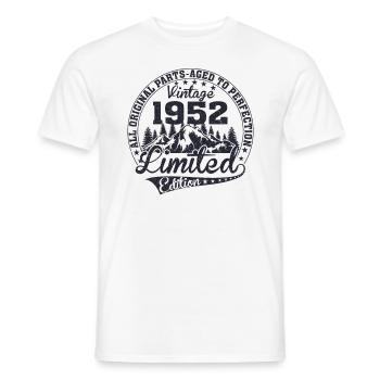 Born 1952 All original pieces retro gift - Men's T-Shirt - white - Front - AI Model Male 178 dark (178cm)
