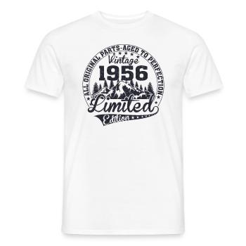 Born 1956 All original pieces Retro gift - Men's T-Shirt - white - Front - AI Model Male 178 dark (178cm)