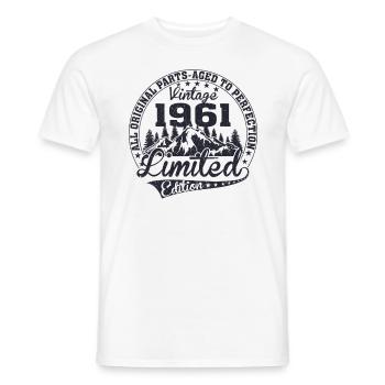 Vintage 1961 All original pieces Retro gift - Men's T-Shirt - white - Front - AI Model Male 178 dark (178cm)