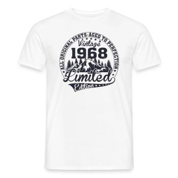 Born 1968 All original pieces Retro gift - Men's T-Shirt - white - Front - AI Model Male 178 dark (178cm)