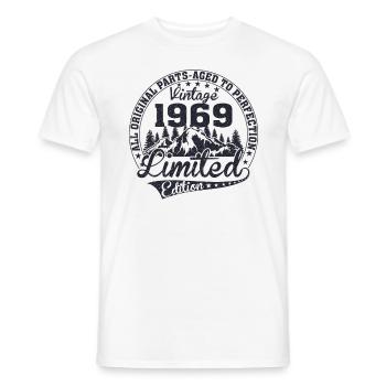 Vintage 1969 All original pieces retro gift - Men's T-Shirt - white - Front - AI Model Male 178 dark (178cm)