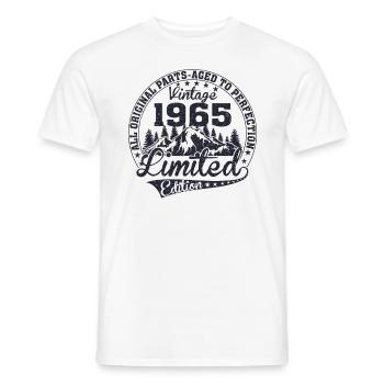 Né en 1965 Toutes les pièces originales cadeau rétro - T-shirt homme - blanc - Devant - AI Model Male 178 dark (178cm)