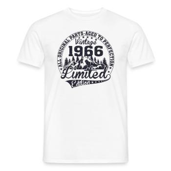 Vintage 1966 All original pieces retro gift - Men's T-Shirt - white - Front - AI Model Male 178 dark (178cm)