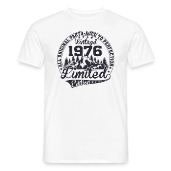 Born 1976 All original pieces retro gift - Men's T-Shirt - white - Front - AI Model Male 178 dark (178cm)