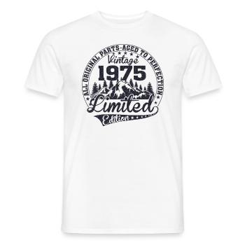 Vintage 1975 All original pieces retro gift - Men's T-Shirt - white - Front - AI Model Male 178 dark (178cm)