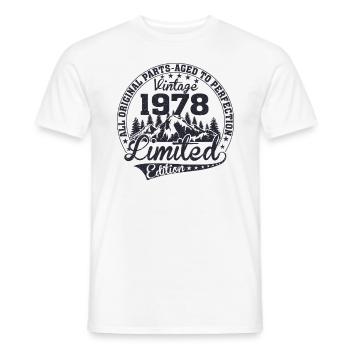 Millésime 1978 Toutes les pièces originales cadeau rétro - T-shirt homme - blanc - Devant - AI Model Male 178 dark (178cm)