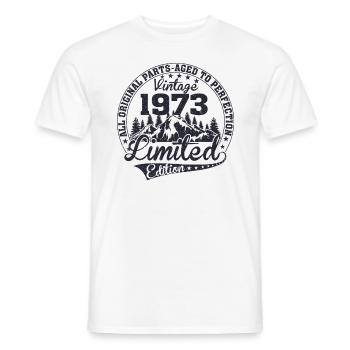 Né en 1973 Toutes les pièces originales Cadeau rétro - T-shirt homme - blanc - Devant - AI Model Male 178 dark (178cm)