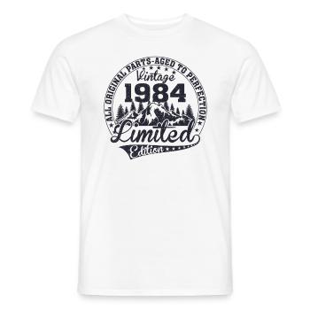 Oldtimer Year Year 1984 Birthday Gift - Men's T-Shirt - white - Front - AI Model Male 178 dark (178cm)